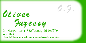 oliver fuzessy business card